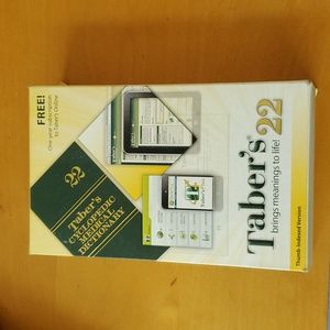 Tabers cyclopedic medical dictionary NEW